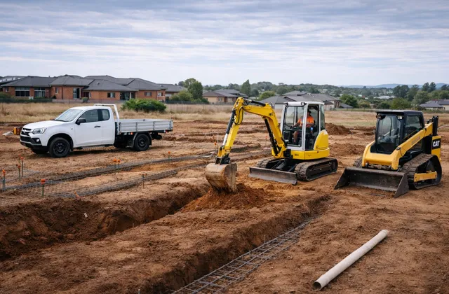 Bulldozer on an earthmoving site