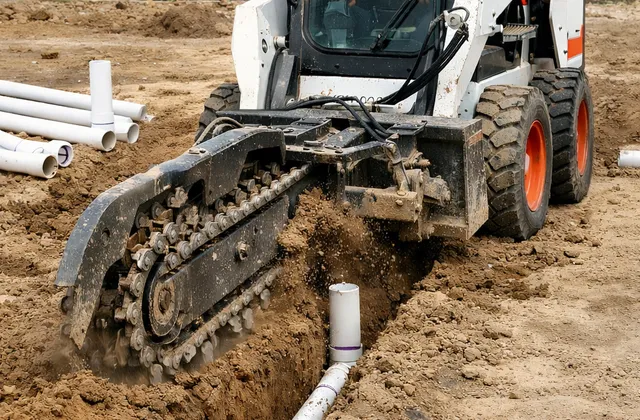 Wheel loader moving material